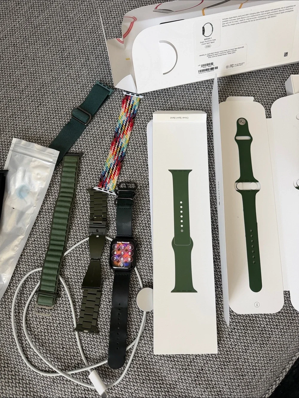 Apple Watch Series 7 Green with Multiple Bands